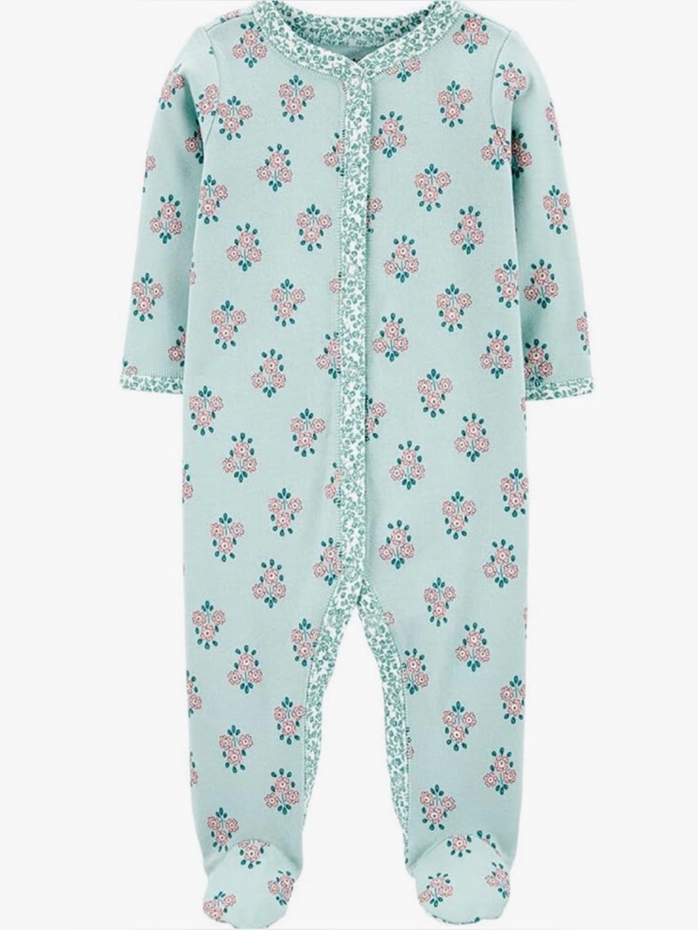 NWT! Baby Girl Mint Green Floral Onesie 3 Months